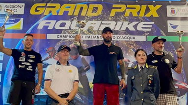 Il cariatese Giuseppe Parrilla sul podio nazionale di moto d’acqua