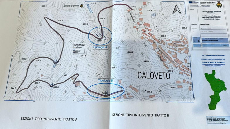 Approvato il progetto di messa in sicurezza della strada Calano-Ferulia a Caloveto