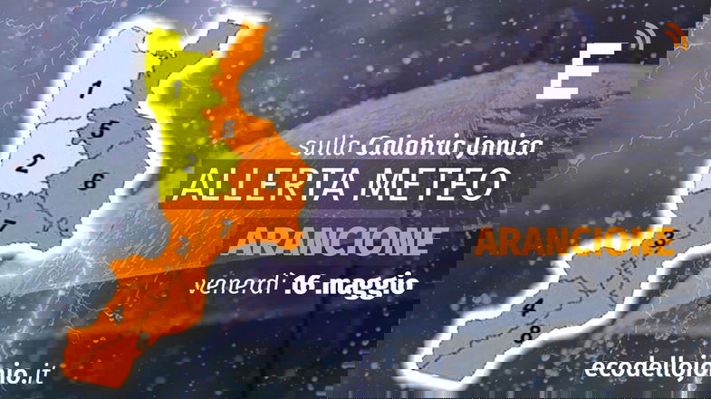 Diramata per domani l'allerta meteo arancione sui territori dell'alto e basso Jonio