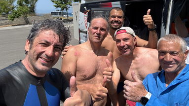 Il team PalaEventi pronto a sfidare Scilla e Cariddi: domani la traversata dello Stretto