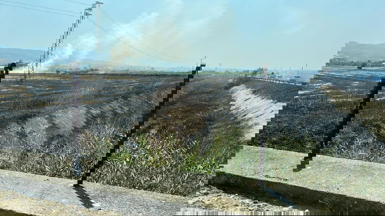Corigliano-Rossano, fiamme vicino al palazzetto dello sport