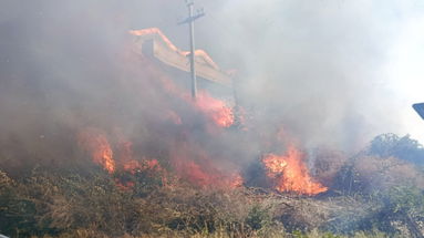 Corigliano-Rossano, incendio a Villaggio Frassa: fiamme vicine alle abitazioni