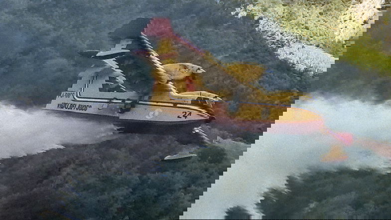 Plataci, ancora in fiamme il Pollino: in azione tre canadair